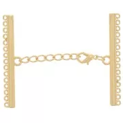 15-row 55mm clasp for bracelet and necklace - Gold Tone x1