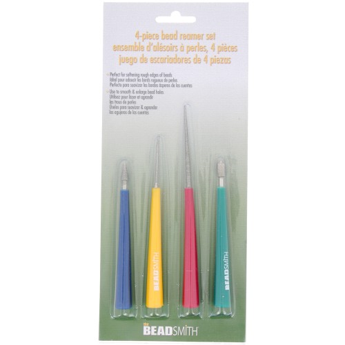 Set of 4 manual bead reamers - diamond tips - Beadsmith x1