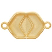 23x13mm Cymbal - Spacer for Chevron Beads - Vatos - Fine gold plated x1