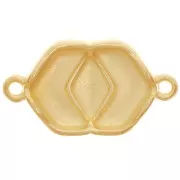 23x13mm Cymbal - Spacer for Chevron Beads - Vatos - Fine gold plated x1