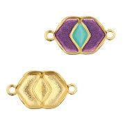 23x13mm Cymbal - Spacer for Chevron Beads - Vatos - Fine gold plated x1