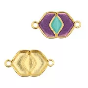 23x13mm Cymbal - Spacer for Chevron Beads - Vatos - Fine gold plated x1