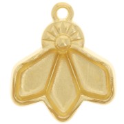 19x17mm Cymbal - Charm for Kite beads - Dentro - Fine Gold Plated x1