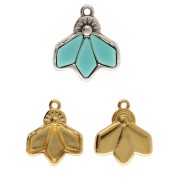 19x17mm Cymbal - Charm for Kite beads - Dentro - Fine Gold Plated x1