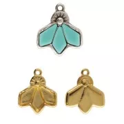 19x17mm Cymbal - Charm for Kite beads - Dentro - Fine Gold Plated x1