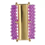 30x13mm Cymbal - Magnetic clasp for Delica 11/0 beads Axos III - Fine gold x1