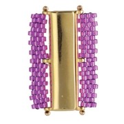 30x13mm Cymbal - Magnetic clasp for Delica 11/0 beads Axos III - Antique silver x1