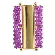 30x13mm Cymbal - Magnetic clasp for Delica 11/0 beads Axos III - Antique silver x1