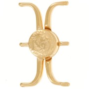 30x18mm Cymbal Magnetic clasp for Delica 11/0 beads - Souda III Fine Gold x1