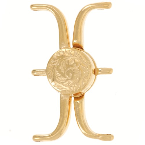 30x18mm Cymbal Magnetic clasp for Delica 11/0 beads - Souda III Fine Gold x1