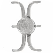 30x18mm Cymbal Magnetic clasp for Delica 11/0 beads - Souda III Antique silver x1