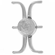 30x18mm Cymbal Magnetic clasp for Delica 11/0 beads - Souda III Antique silver x1