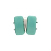 17x8mm Cymbal - Carrier Bead Connector - Maratha - Antique silver tone x1