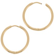 24mm 304L Stainless Steel round leverback earrings shapes to decorate - Gold x2
