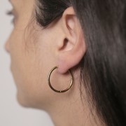 24mm 304L Stainless Steel round leverback earrings shapes to decorate - Gold x2