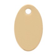 10x6mm 304 stainless steel Oval charms - Gold Tone x4