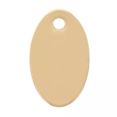 10x6mm 304 stainless steel Oval charms - Gold Tone x4