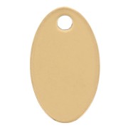 12x7mm 304 stainless steel Oval charms - Gold Tone x4