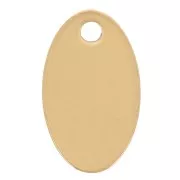 12x7mm 304 stainless steel Oval charms - Gold Tone x4