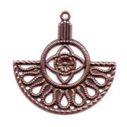 'Bohemian' filigree finding 34mm Old Copper tone x1|raw }}