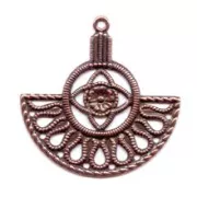 'Bohemian' filigree finding 34mm Old Copper tone x1