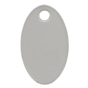 12x7mm 304 stainless steel Oval charms x4|raw }}