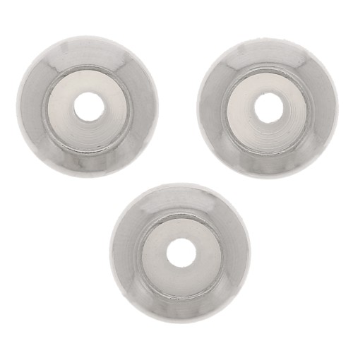 6mm 316 stainless steel stopper bead with 2mm hole x1