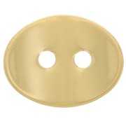 14x11mm Smooth curved oval button - Fine Gold Plated x1|raw }}
