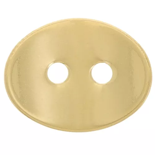 14x11mm Smooth curved oval button - Fine Gold Plated x1