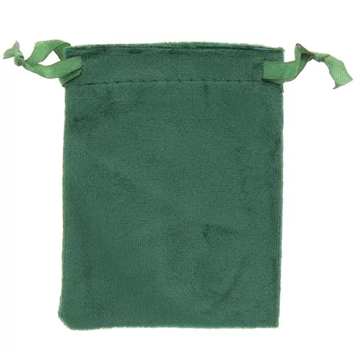 80x100mm Fine velvet jewelry pouch - Fir green x1
