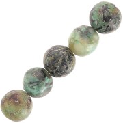 5mm Round gemstone beads - African Turquoise - Jasper x20