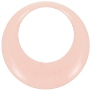 44mm Round hollow pendant in opaque resin - Light pink x1