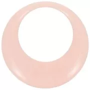 44mm Round hollow pendant in opaque resin - Light pink x1