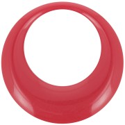 44mm Round Opaque Resin Pendant - Dark Red x1|raw }}