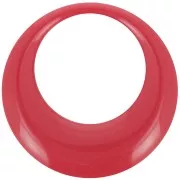 Pendants - Charms - Pendentif rond évidé en résine opaque 44 mm - Rouge foncé x1 Pendentif rond évidé en résine opaque 44 mm - Rouge foncé x1