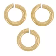 5x1mm 316L Stainless Steel Open jump Rings - Gold Tone x10
