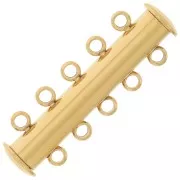 30mm 304 stainless steel 5-row sliding magnetic clasp - gold x1