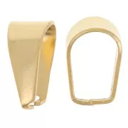 10mm 304 stainless steel bail without ring - Gold x5