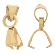 14mm 304 stainless steel bails - Gold x5|raw }}