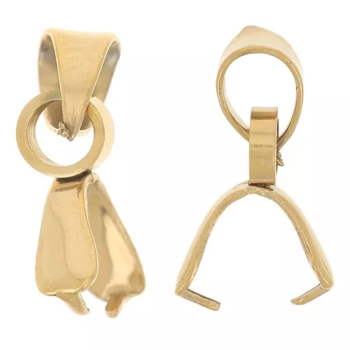 14mm 304 stainless steel bails - Gold x5