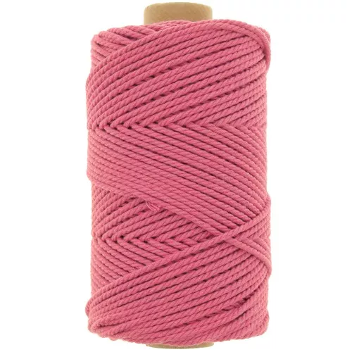 2mm Cotton macramé cord spool - Antique Pink x100m