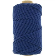 2mm Cotton macramé cord spool - Navy Blue x100m|raw }}