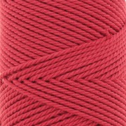 2mm Cotton macramé cord spool - Red x100m