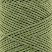 2mm Cotton macramé cord spool - Eucalyptus green x100m