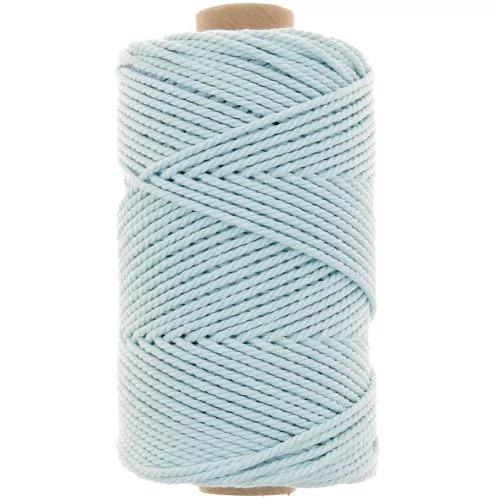 2mm Cotton macramé cord spool - Celeste x100m