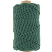 2mm Cotton macramé cord spool - Bottle green x100m|raw }}