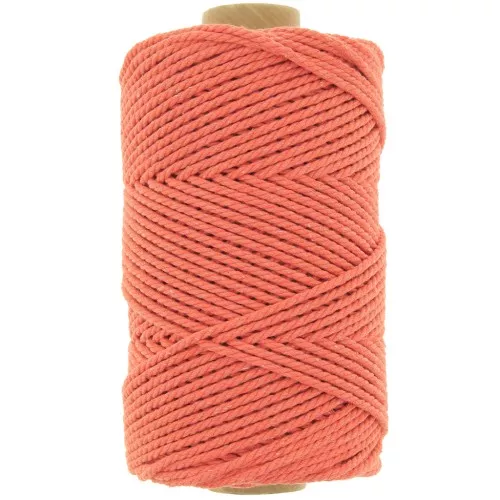 2mm Cotton macramé cord spool - Orange x100m