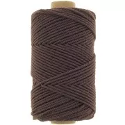 2mm Cotton macramé cord spool - Chocolate x100m