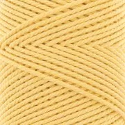 2mm Cotton macramé cord spool - Pale yellow x100m