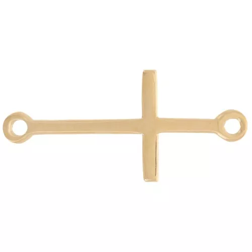 24x11mm Cross spacer - 3 microns Gold-plated x1